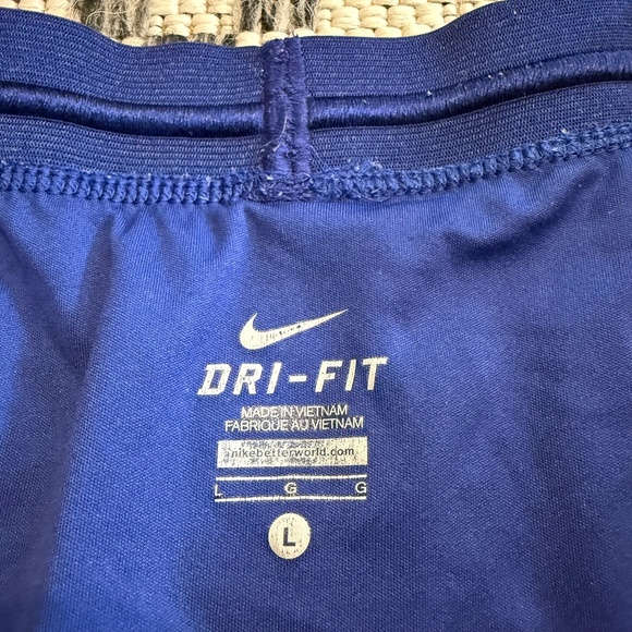 Nike Women's Dri-Fit Blue Running Shorts Stretch Waist Drawstring Large - Picture 3 of 7